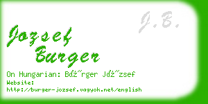 jozsef burger business card